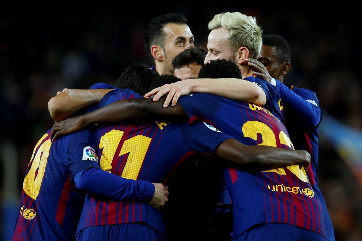 El Barcelona remontó el gol tempranero del Girona y le castigó con seis más. (Foto Prensa Libre: EFE)