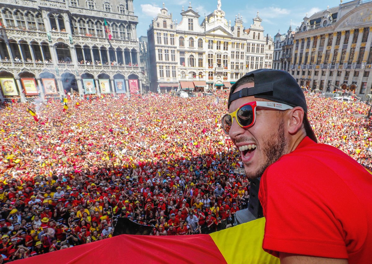Eden Hazard, jugador del Chelsea y de Bélgica. (Foto Prensa Libre: AFP)
