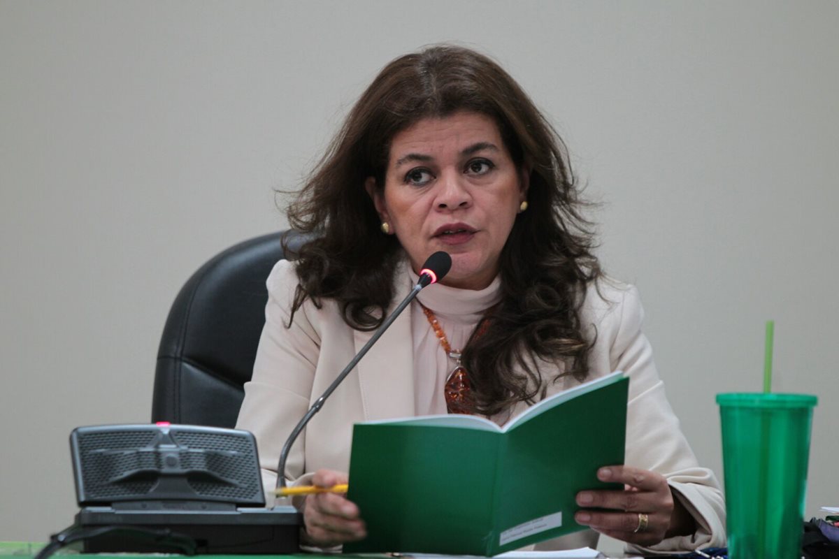 Jueza Carol Patricia durante una audiencia en el juzgado A de mayor riesgo. (Foto Prensa Libre: Paulo Raquec)