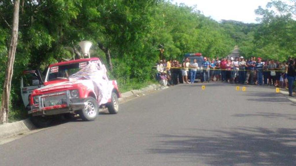 Lugar donde ocurrió el ataque en la cabecera de Jutiapa. (Foto Prensa Libre)