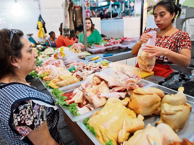 Más opciones de compra tendrán los consumidores de pollo, según el acuerdo entre Guatemala y Estados Unidos alcanzado la semana pasada. (Foto Prensa Libre: Álvaro Interiano)
