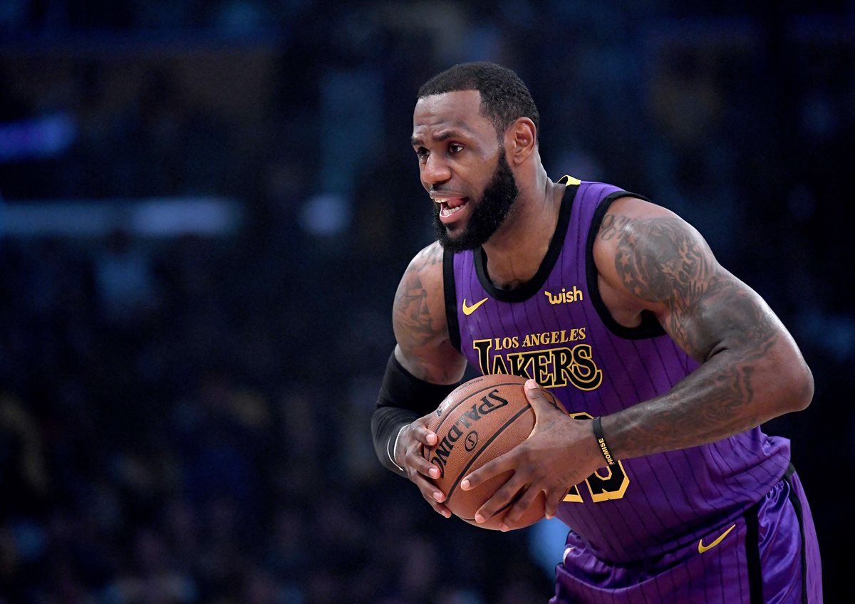 LeBron James, jugador de Los Ángeles Lakers. (Foto Prensa Libre: AFP)