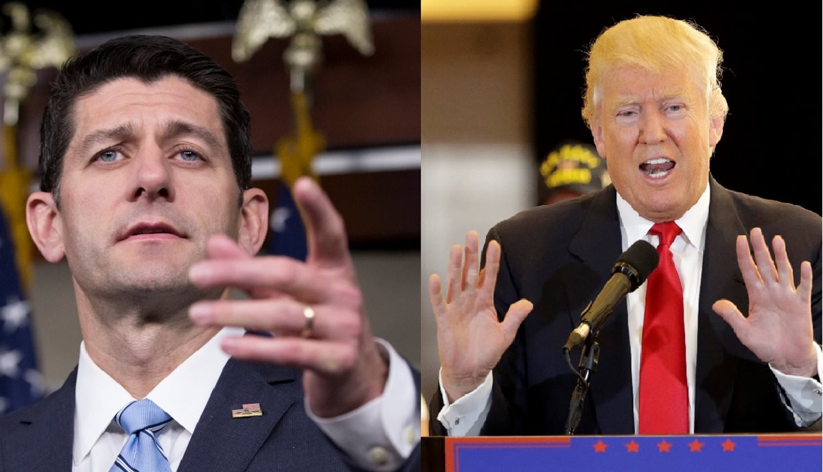 Paul Ryan mostró su apoyo el jueves a la nominación presidencial de Donald Trump.(AP).