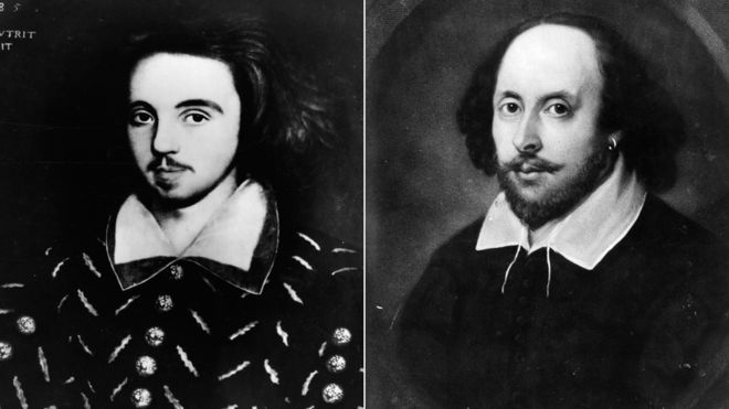Christopher Marlowe y William Shakespeare fueron dramaturgos rivales que colaboraron en varias obras, según la Oxford University Press. AP