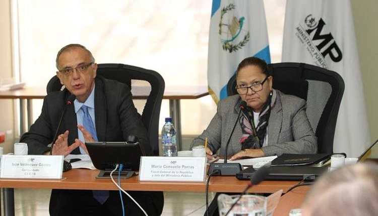 La fiscal General, María Consuelo Porras (derecha) mantuvo una videoconferencia con el titular de la Cicig, Iván Velásquez. (Foto: Hemeroteca PL)