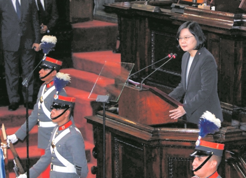 La presidenta de China-Taiwán Tsai Ing-Wen estuvo en Guatemala en enero de este año en una visita oficial. (Foto Prensa LIbre: Hemeroteca PL)