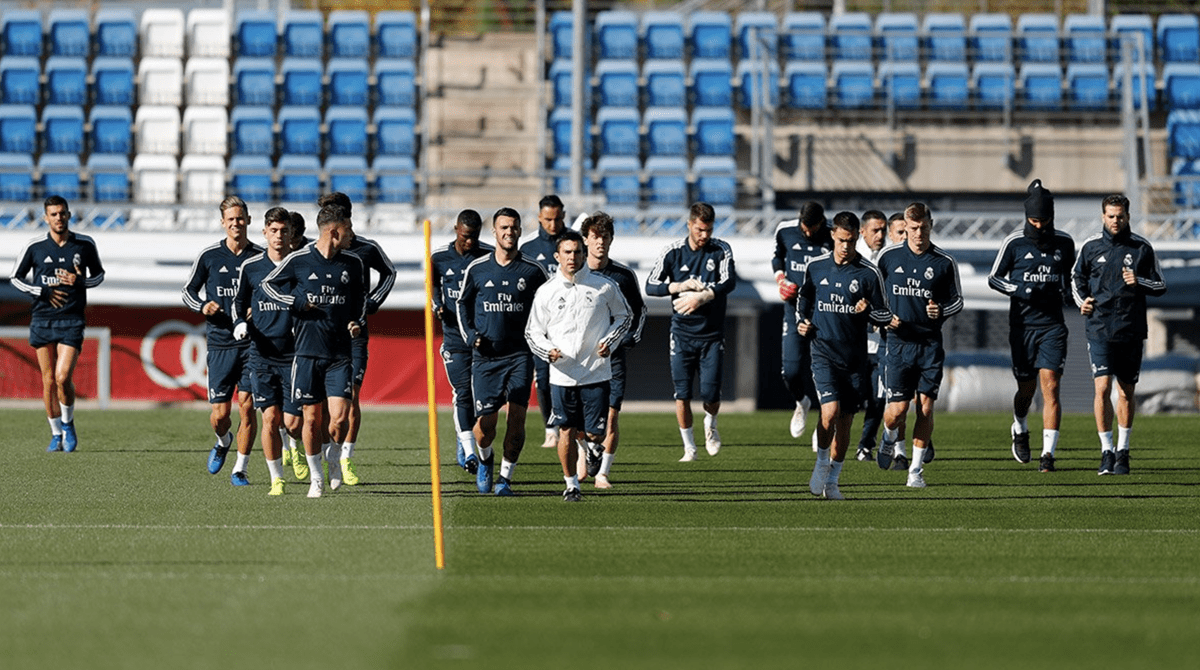 Este fue el último entrenamiento del Real Madrid bajo las órdenes de Julen Lopetegui. (Foto Prensa Libre: Real Madrid)