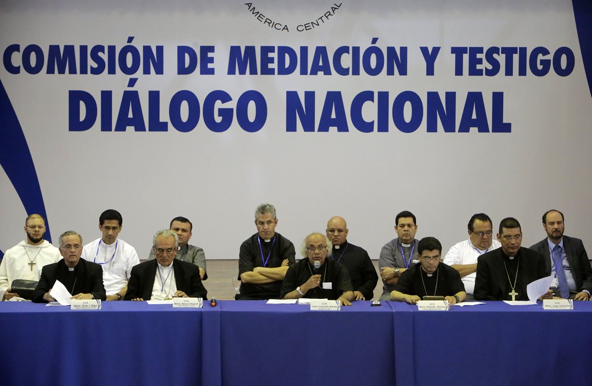 Los obispos de Nicaragua, citaron al Gobierno y a la Oposición para reestablecer el diálogo en ese país. (Foto Prensa Libre: AFP)