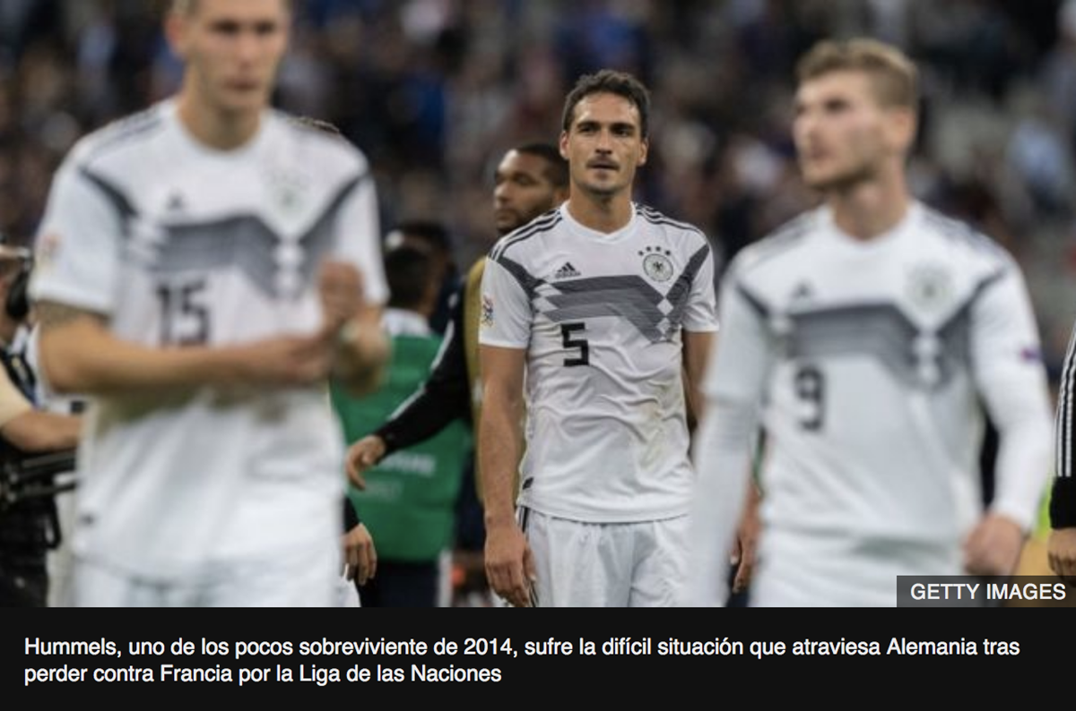 Estrepitosa caída de Alemania en la Nations League: cómo pasó ser admirada por su fútbol a estar a un paso del descenso
