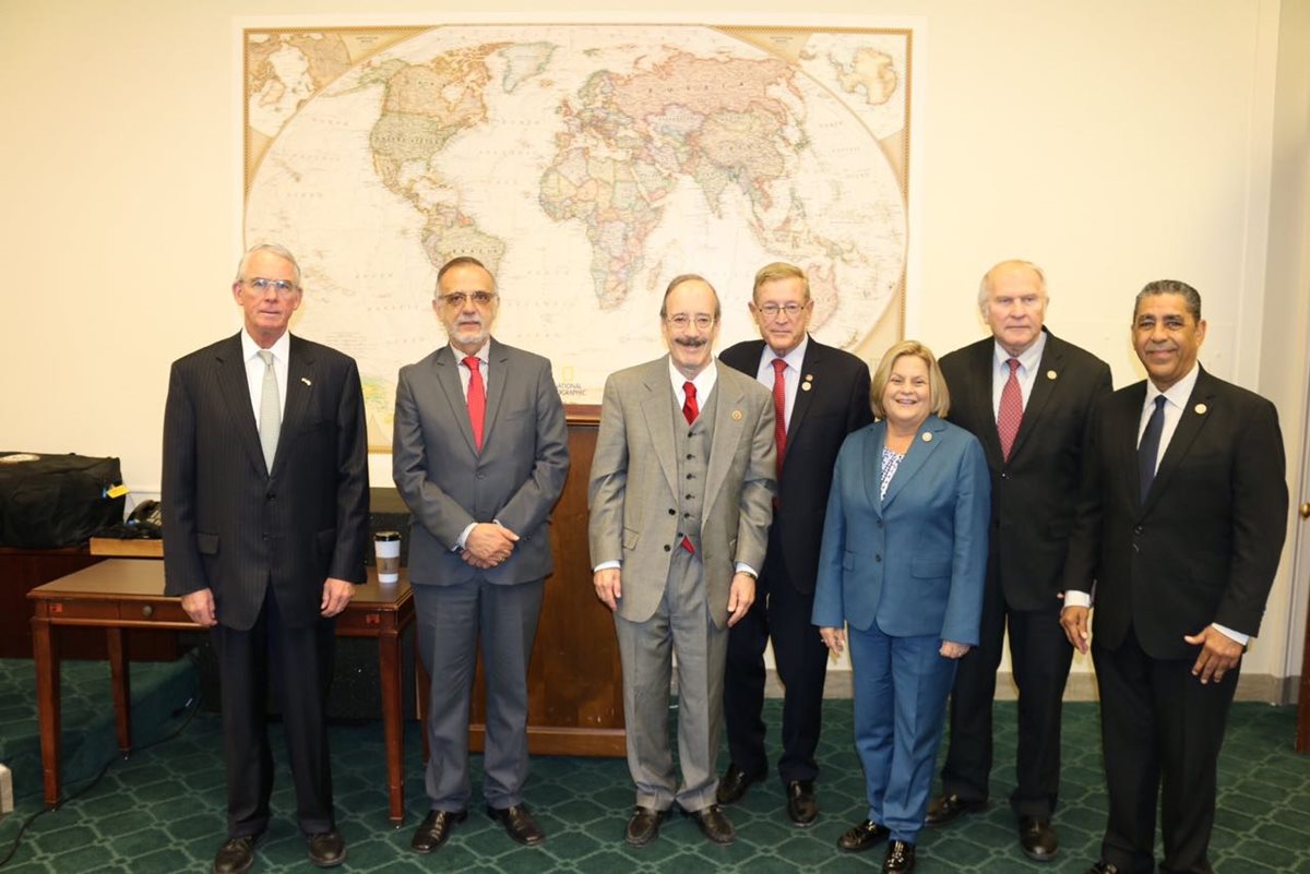 Iván Velásquez durante la reunión con los congresistas estadounidenses. (Foto Prensa Libre: Comité de Asuntos Exteriores de la Cámara de Representantes).
