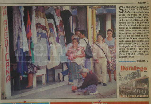 Detalle de la portada de Prensa Libre del 15 de junio de 1997 destacaba el auge de las pacas. (Foto: Hemeroteca PL)