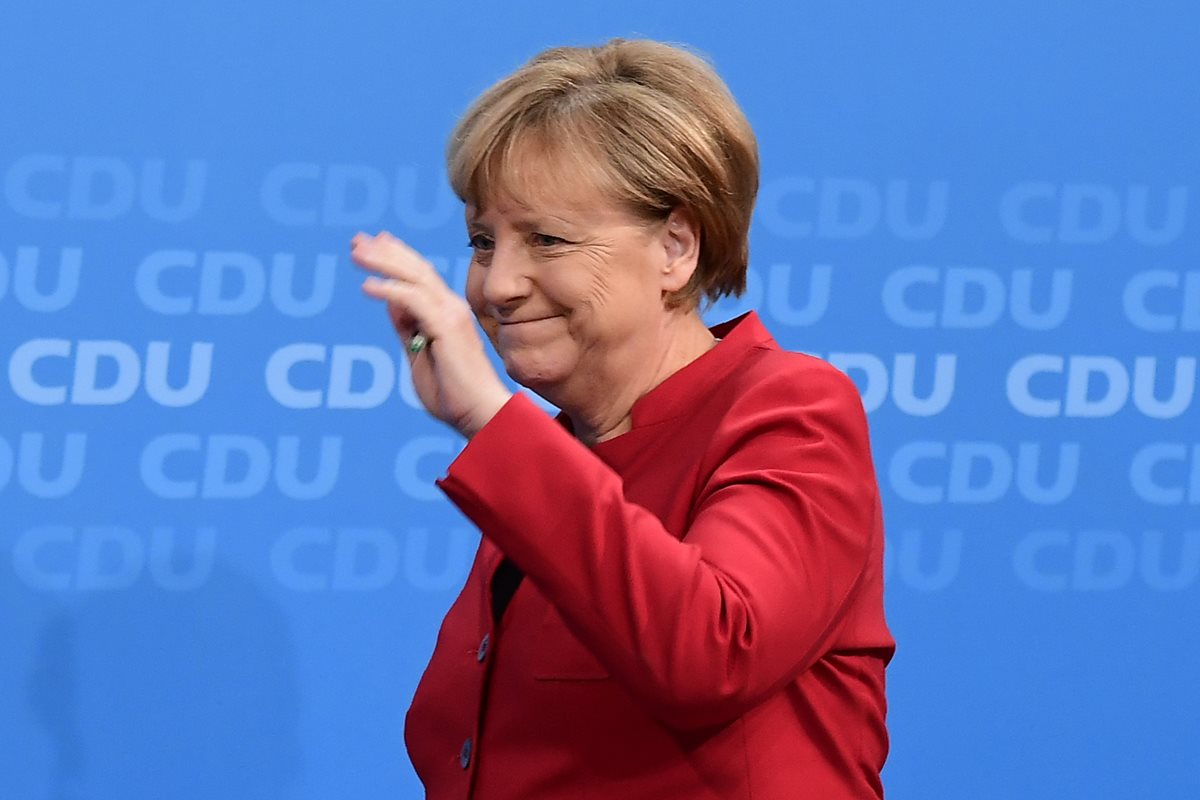 Ángela Merkel, canciller alemana, va por un cuarto mandato. (Foto Prensa Libre: AFP)