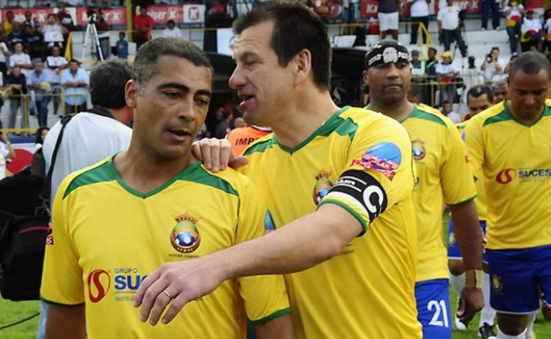 La amistad entre Romário y Dunga se vio afectada por la demanda en los tribunales. (Foto Prensa Libre: Hemeroteca PL)
