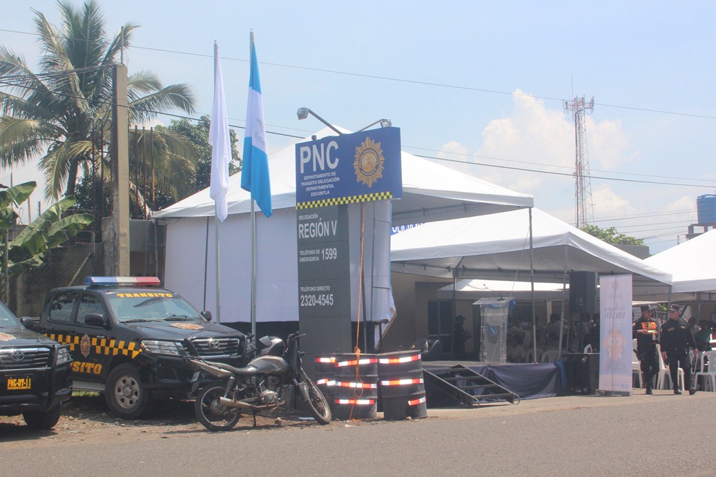 La nueva sede del Departamento de Tránsito de la PNC está ubicada en el km 59.3 de la ruta de Escuintla a Taxisco, Santa Rosa. (Foto Prensa Libre: Melvin Sandoval)