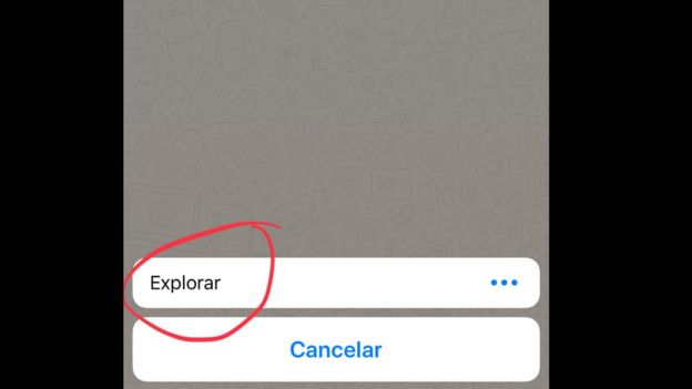 ... y después presiona la opción "Explorar". BBC MUNDO