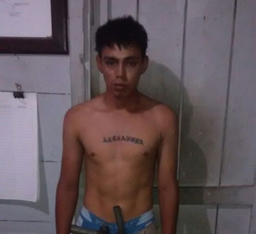 Franklin Iván Sandoval fue capturado sindicado de extorsión en Retalhuleu. (Foto Prensa Libre: Rolando Miranda)