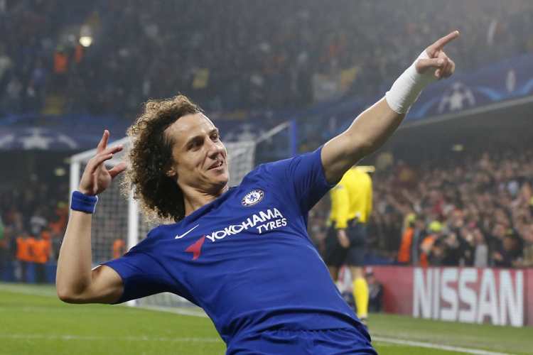 Así festejó David Luiz el gol que anotó para el Chelsea en el 1-0.