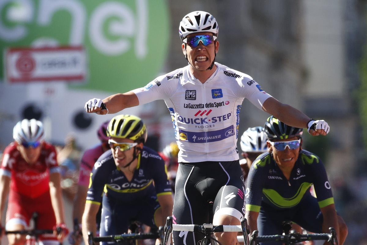 Bob Jungels fue el más rápido en la etapa número quince del Giro de Italia. (Foto Prensa Libre: AFP).