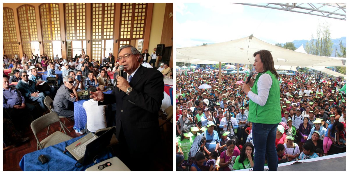 Los candidatos a la presidencia y vicepresidencia aumentan sus actividades públicas. (Foto Prensa Libre: Hemeroteca PL)