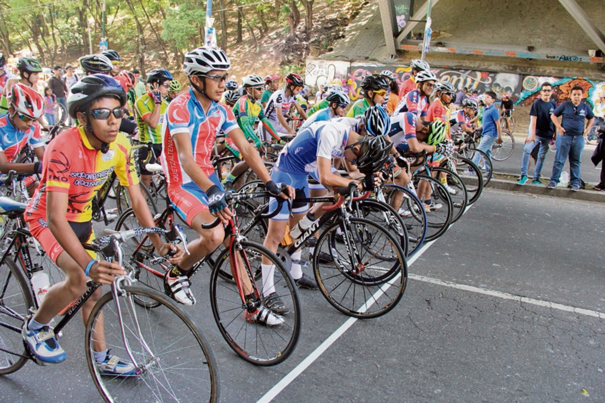 El Ciclismo de ruta se desarrolló en la zona 5, a un costado del estadio Mateo Flores. (Fotos Prensa Libre: Cortesía Digef)