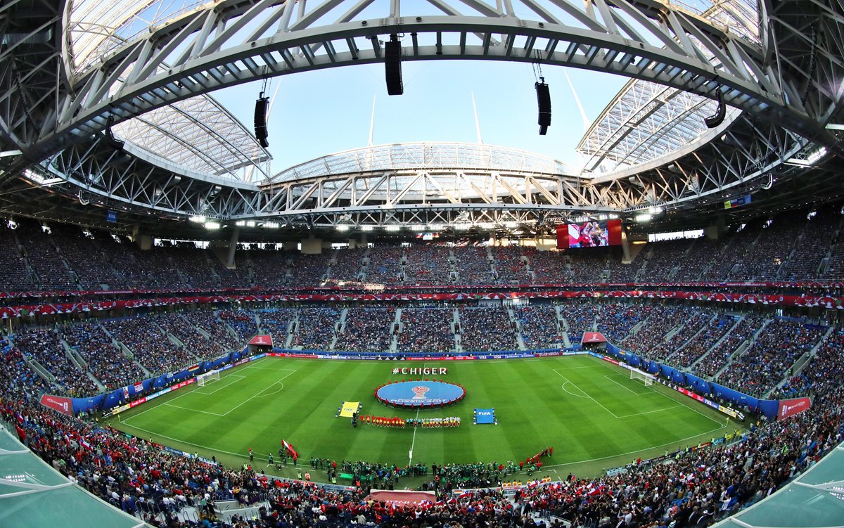 El estadio de San Petersburgo acogió la final entre Alemania y Chile. Lució sus mejores galas e impecable.