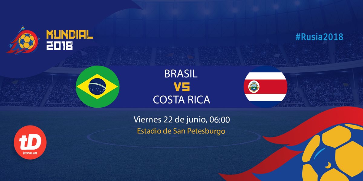 Tanto Brasil como Costa Rica tienen la obligación de conseguir los tres puntos, ¿qué selección se los llevará?. (Foto Prensa Libre: TodoDeportes)