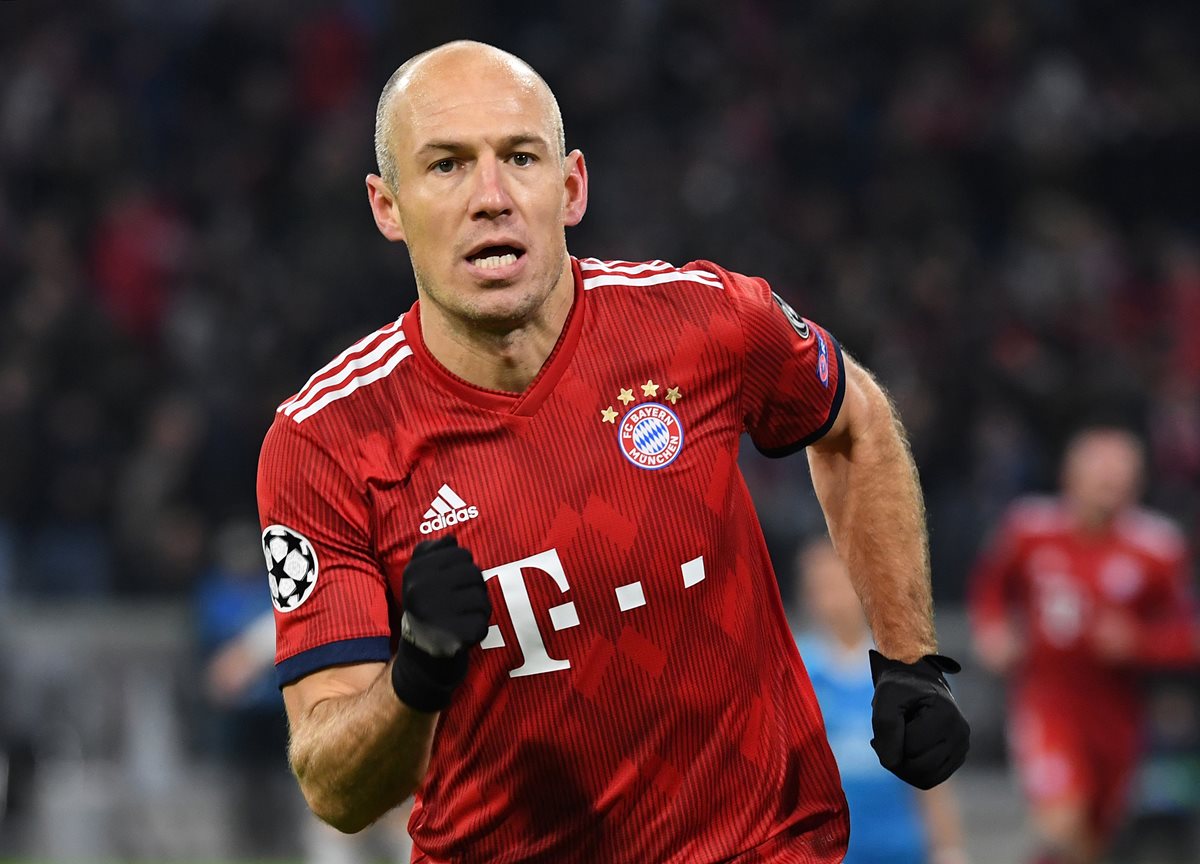 Arjen Robben dejará las filas del Bayern Múnich después de diez años defendiendo la camisola del equipo bávaro. (Foto Prensa Libre: AFP)