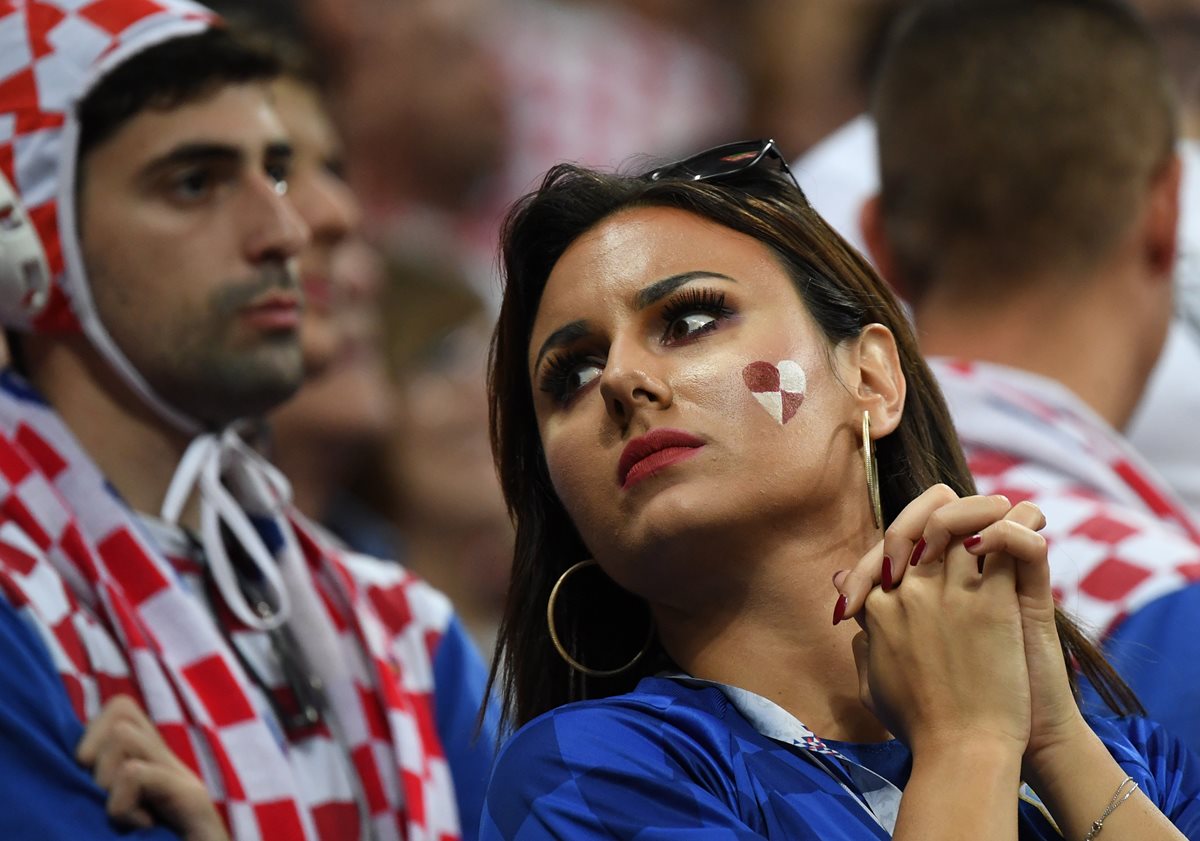 La belleza de las aficionadas croatas estuvo presente en el estadio Luzhniki.