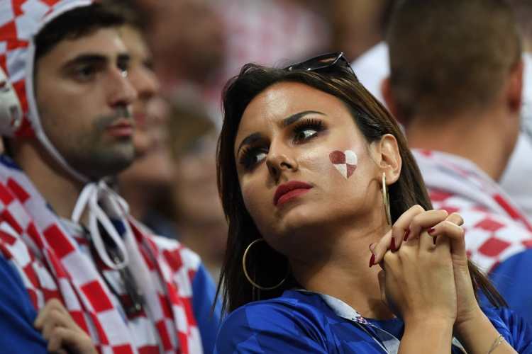 La belleza de las aficionadas croatas estuvo presente en el estadio Luzhniki.