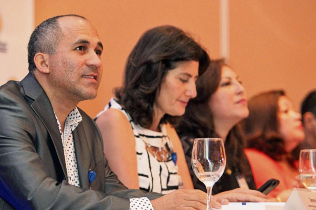 Directivos de Port to Port anuncian la apertura de nuevas oficinas en la Ciudad de Guatemala. (Foto Prensa Libre: Alvaro Interiano)