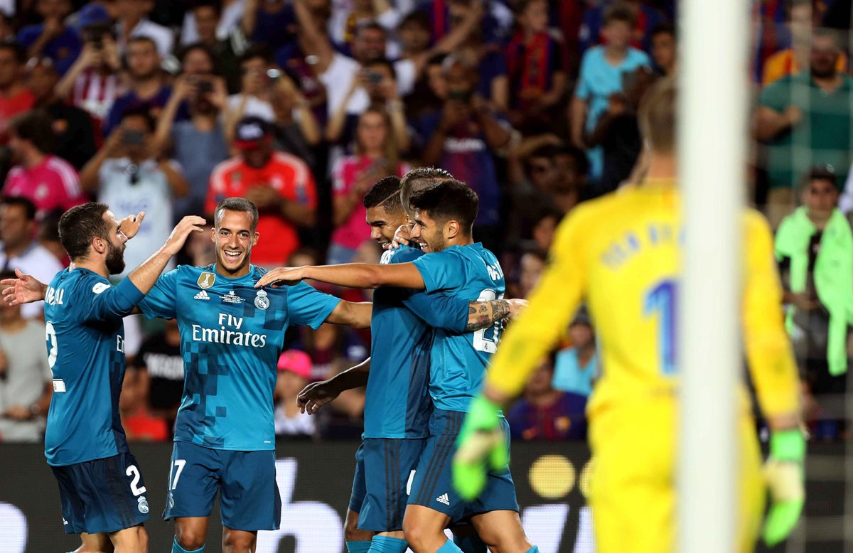 Marco Asensio volvió a demostrar su genialidad dando todo por la camiseta del Real Madrid. (Foto Prensa Libre: EFE)