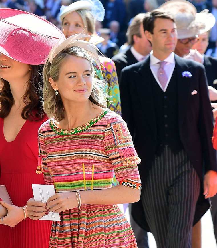 Cressida Bonas, exnovia del príncipe Harry, fue una de las invitadas a la boda real. (Foto Prensa Libre, AFP).