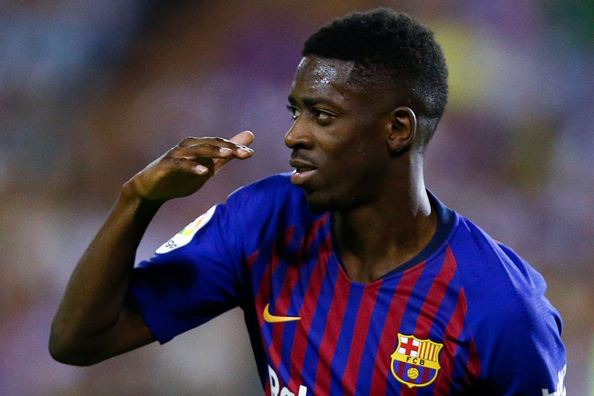 Demebélé marcó el gol de la victoria para el FC Barcelona. (Foto Prensa Libre: AFP)