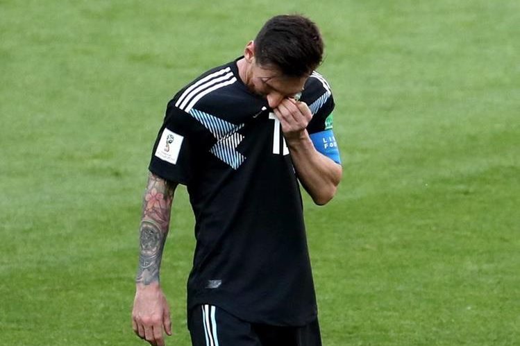 Lionel Messi, en el partido entre Argentina e Islandia. (Foto Prensa Libre: Hemeroteca PL)