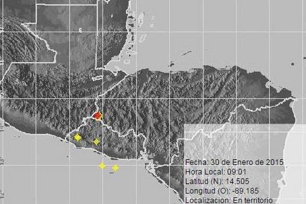 El sismo tuvo su epicentro en Honduras. (Foto Prensa Libre: Conred)