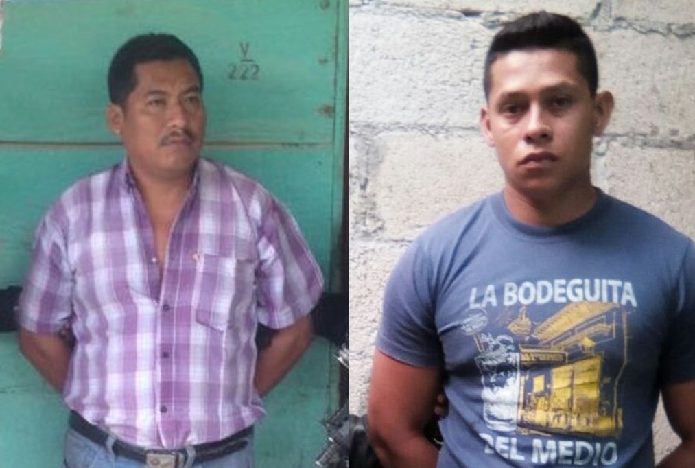 Capturados en Sayaxché, Petén, son investigados por la muerte del ambientalista Rigoberto Lima, ocurrida en el 2015. (Foto Prensa Libre: PNC)