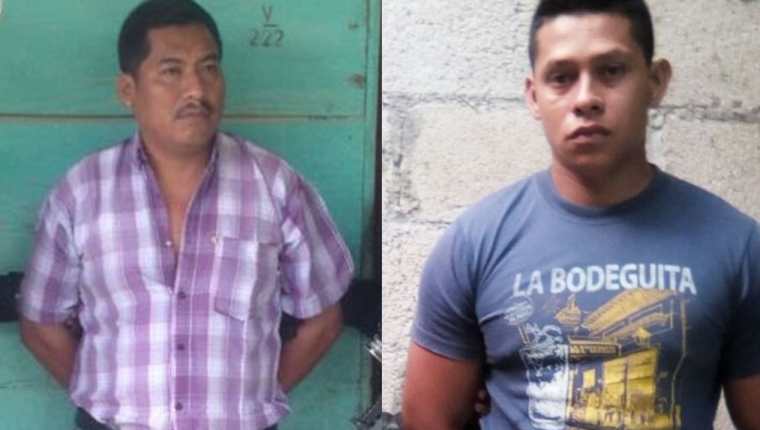 Capturados en Sayaxché, Petén, son investigados por la muerte del ambientalista Rigoberto Lima, ocurrida en el 2015. (Foto Prensa Libre: PNC)