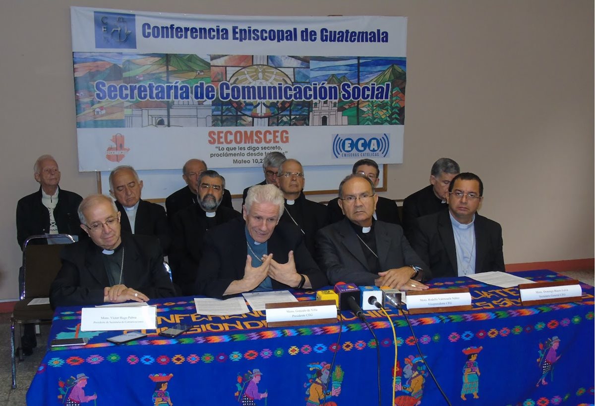 Los obispos que integran la Conferencia Episcopal de Guatemala mantiene el apoyo en la lucha contra la corrupción e impunidad. (Foto Prensa Libre: CEG)