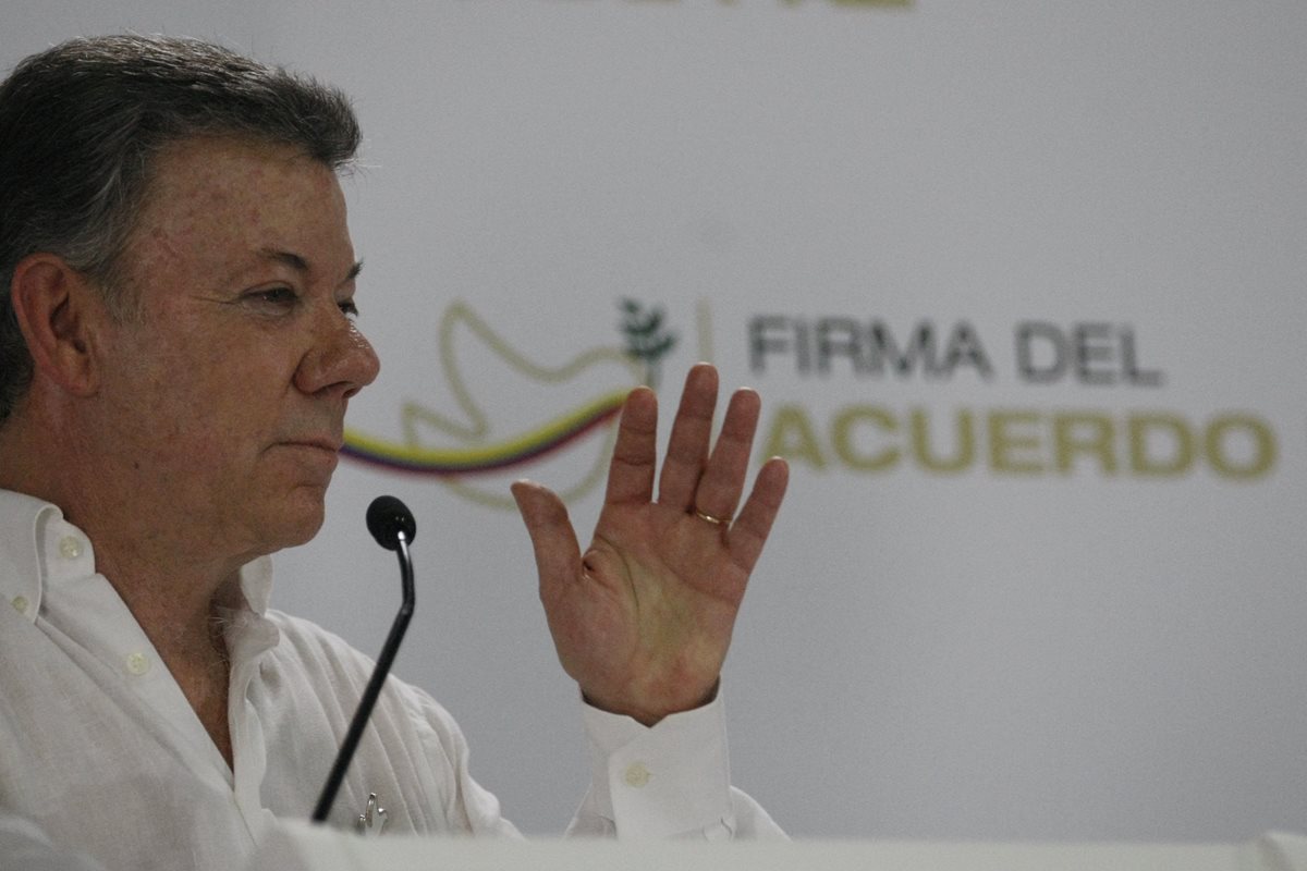 Juan Manuel Santos, presidente de Colombia. (Foto Prensa Libre: EFE).