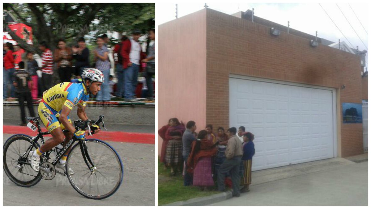 Familiares esperan los restos del pedalista guatemalteco Edgar Hoch. (Foto Prensa Libre: Carlos Ventura)