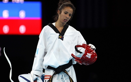 Elizabeth Zamora sufre de una lesión en el ligamento cruzado anterior. (Foto Prensa Libre:Romeo Rios).