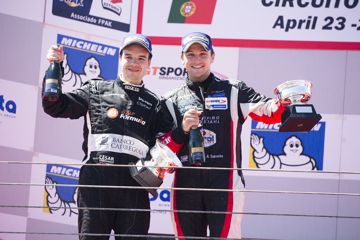 César Campanico y Andrés Saravia alcanzaron el segundo puesto del International GT Open. (Foto Prensa Libre: cortesía Gabriel López)
