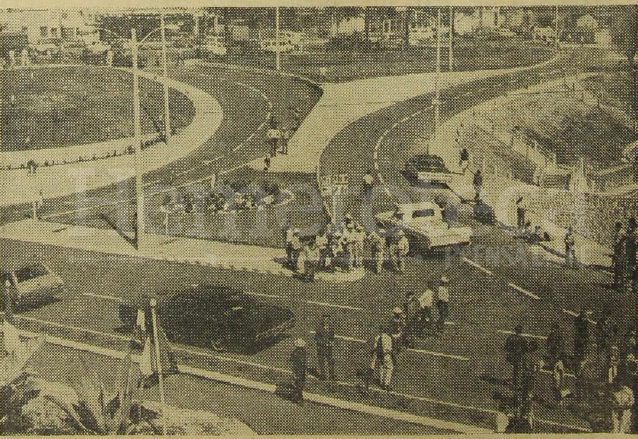 Vista de la obra del viaducto de la 24 calle el día de su inauguración en 1971. (Foto: Hemeroteca PL)
