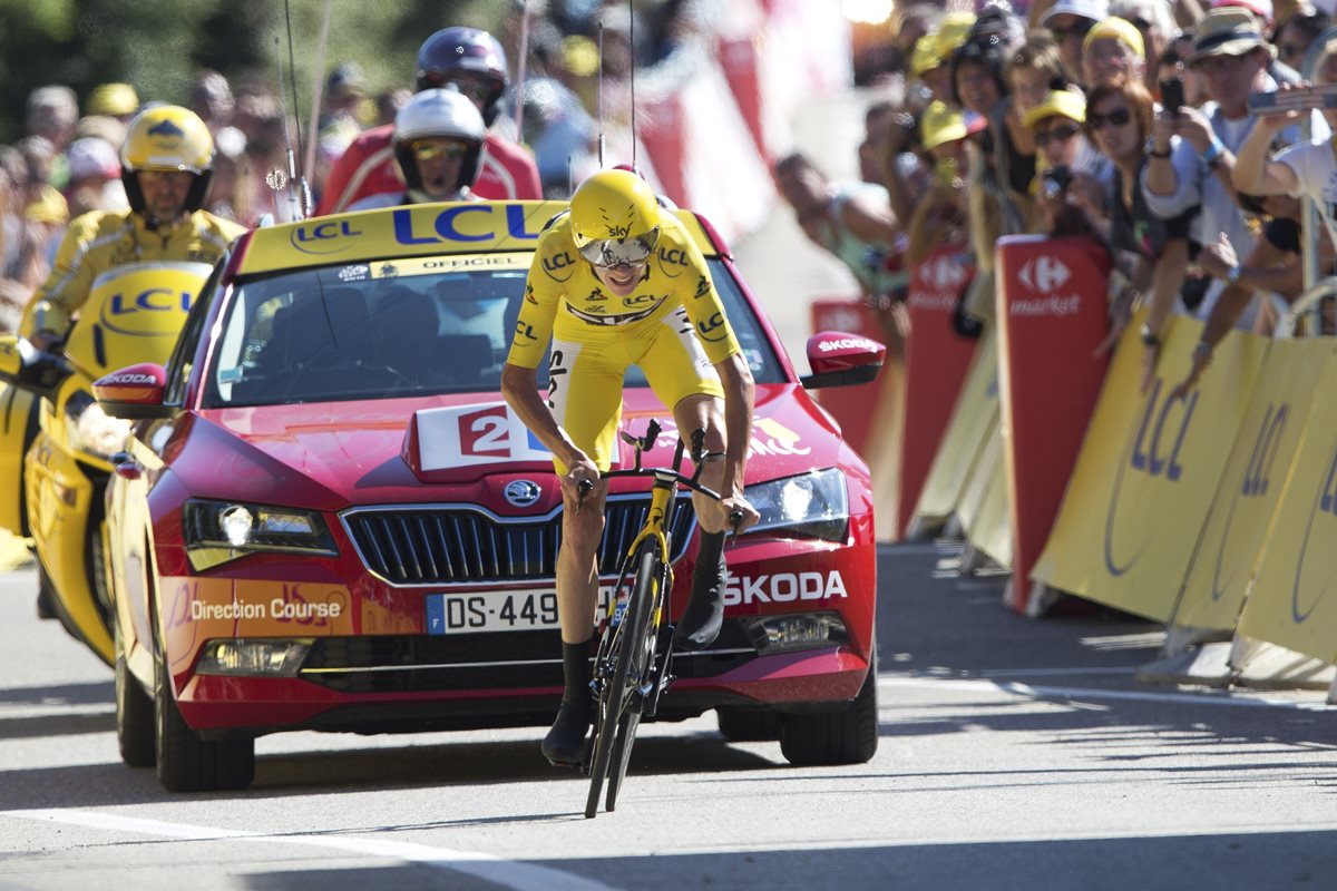 Chris Froome sigue líder del Tour de Francia luego de 13 etapas. (Foto Prensa Libre: AFP)