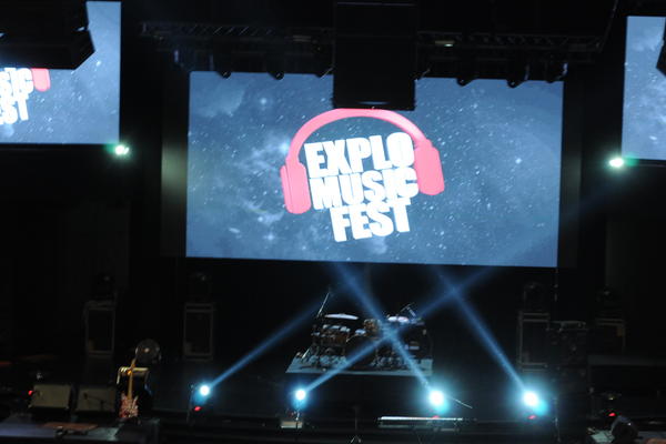El escenario principal de la Explo Music Fest. (Foto Prensa Libre: Josué León)