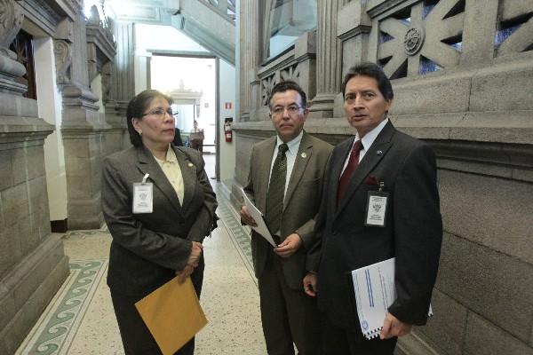 Directivos  del Colegio de Contadores y Auditores presentaron una serie de enmiendas a la reforma. (Foto Prensa Libre: Esbin García)