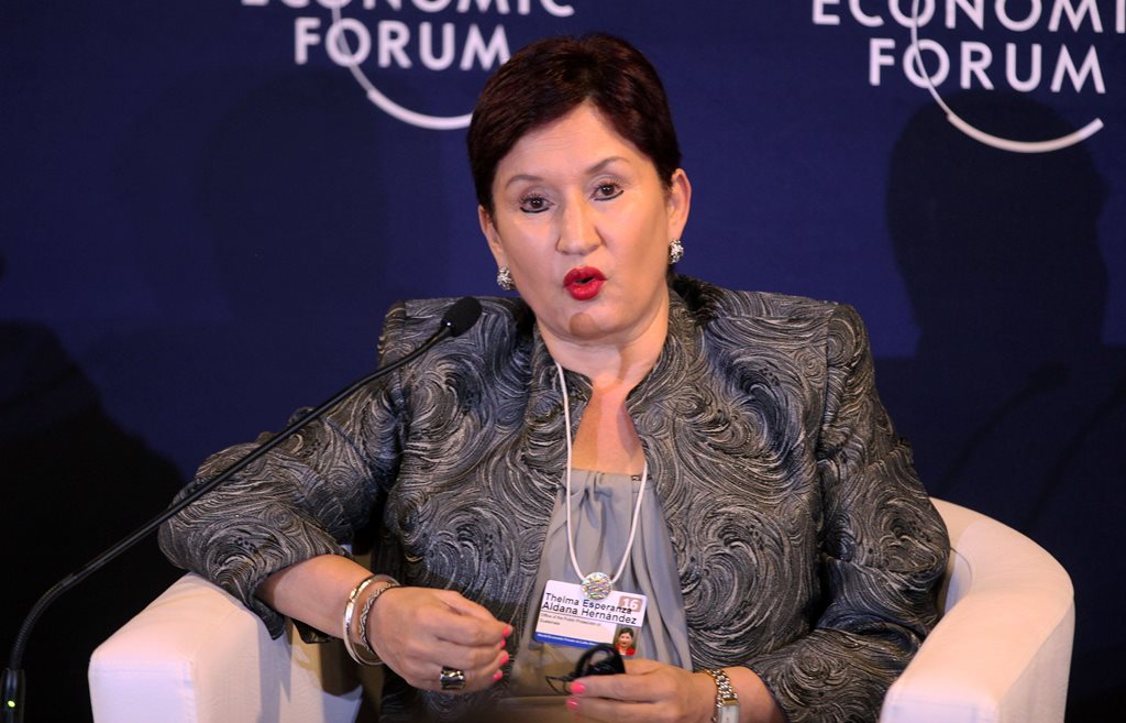 La fiscal Thelma Aldana viajó a Colombia para participar en el Foro Económico Mundial, y habló de corrupción. (Foto Prensa Libre: EFE)