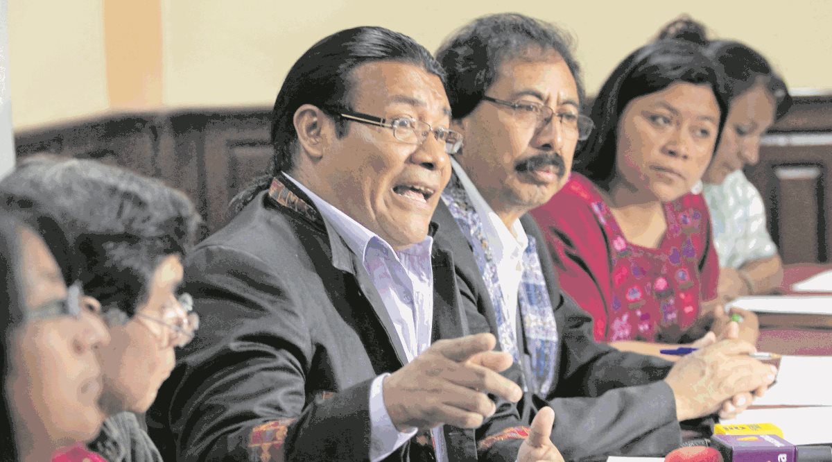 Integrantes del Observatorio de Pueblos Indígenas reprobaron el primer año de Gobierno de Jimmy Morales. (Foto Prensa Libre: Hemeroteca PL)