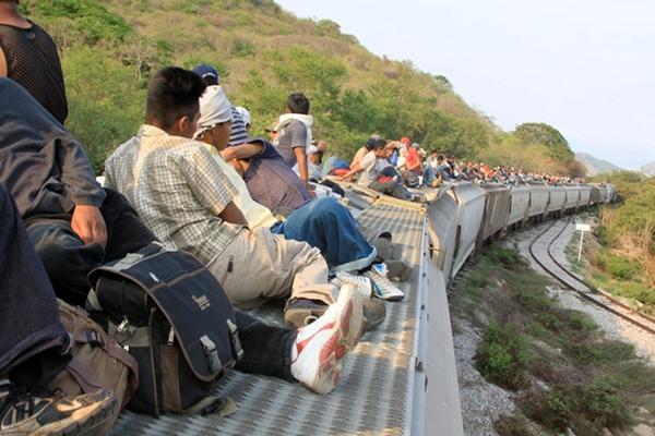 Miles de emigrantes exponen su vida al subir al tren La bestia, en territorio mexicano (Foto Prensa Libre: Archivo).