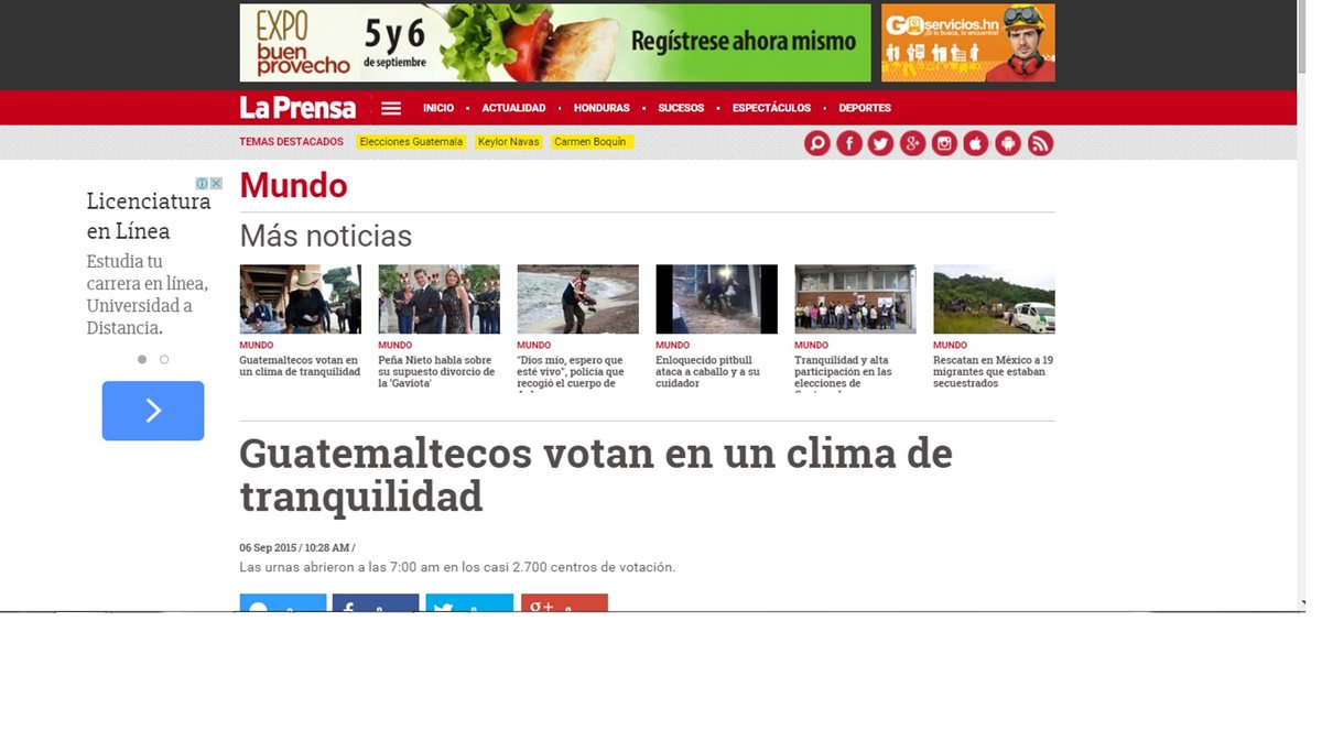Los hondureños también se informan sobre los comicios en Guatemala. (Foto Prensa Libre: Internet)